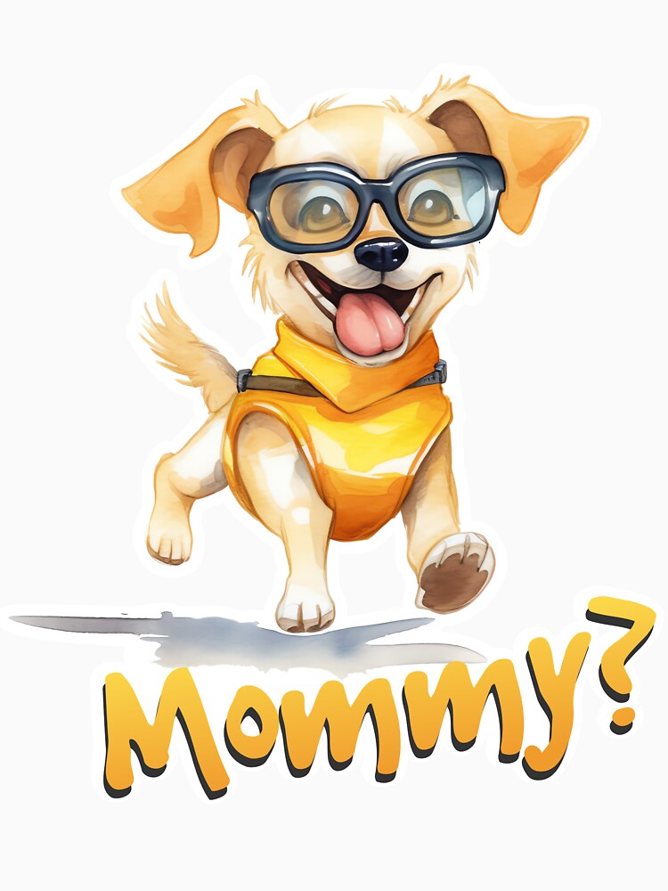 Watercolor funny dog mommy by FestDizajn