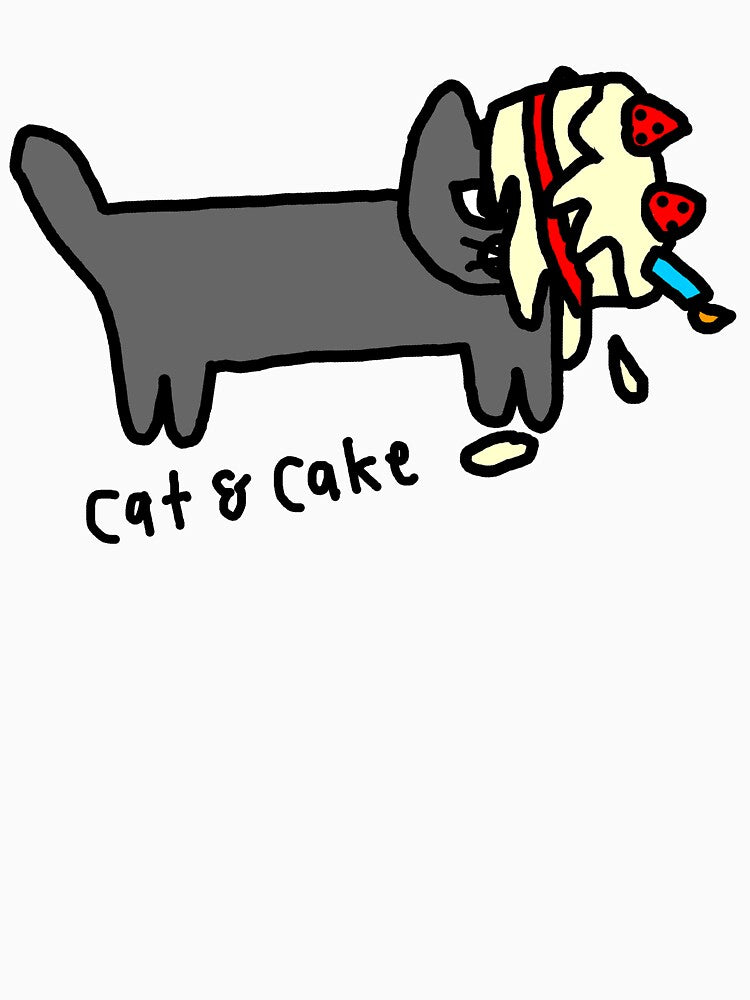 cat and cake by fishcakeclub