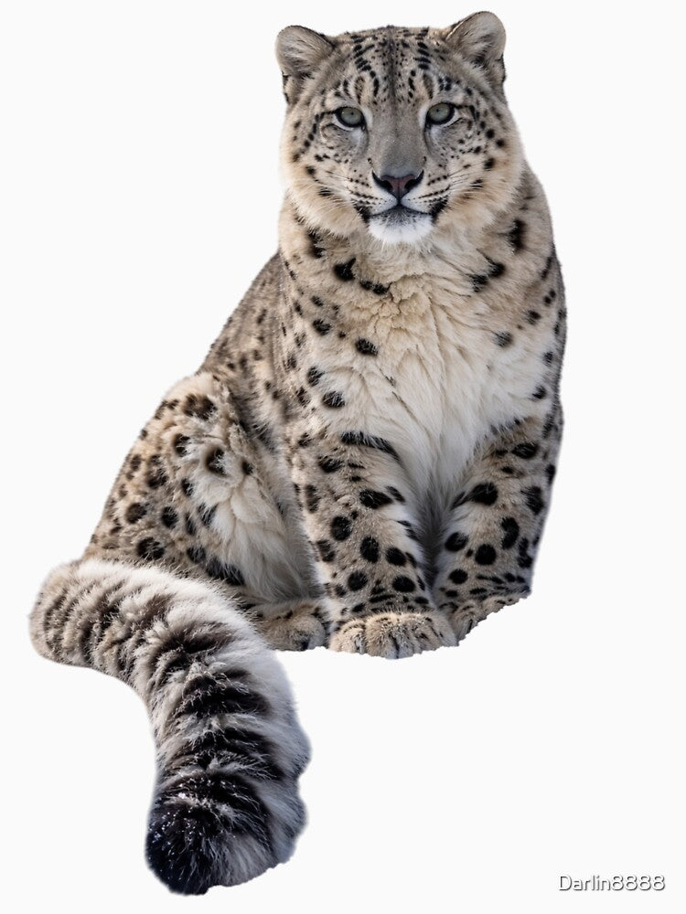 Snow Leopard in Winter Mountains – Majestic Wildlife Art by Darlin8888