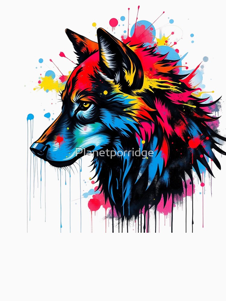 Painted Wolf Design by Planetporridge