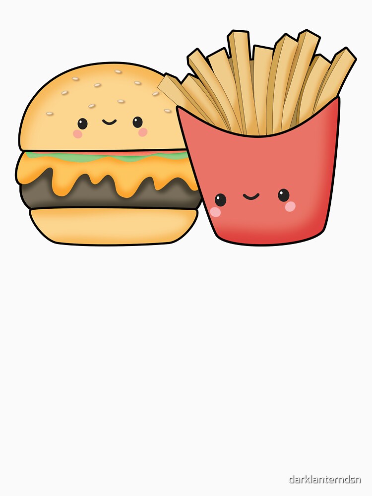 Kawaii Burger and Fries by darklanterndsn
