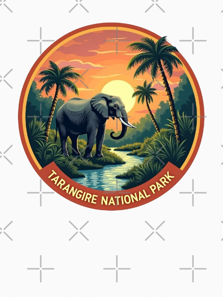 Vintage Tarangire National Park Travel Badge by JaksaDesignHub
