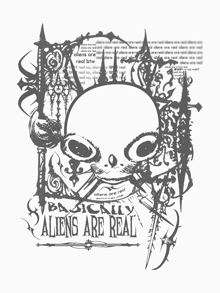 ALIENS ARE REAL (Grey) by RBLCreative