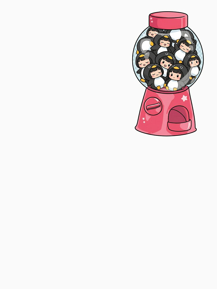 Kawaii Penguin Gacha Machine Gugu Gaga – Cute Chibi Capsule Toy Aesthetic Design by aiqdelicia