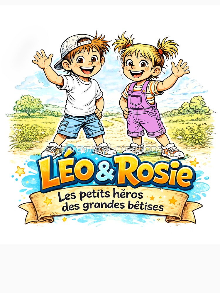 Leo and Rosie The Little Heroes, children's drawing. by chromyral-creations