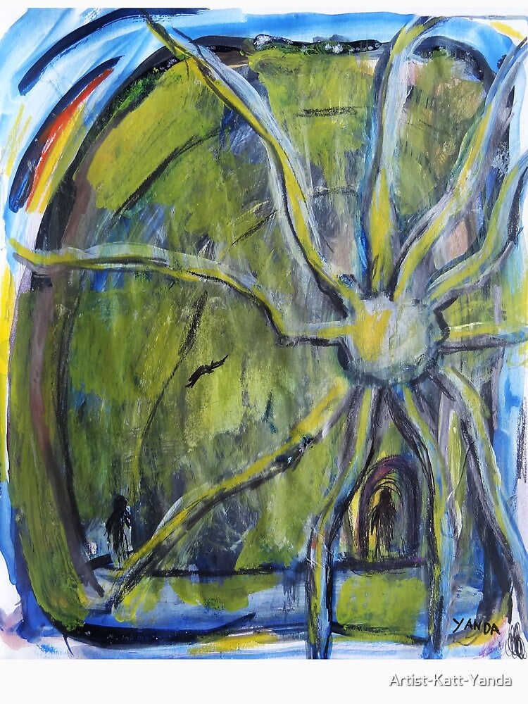 Arched Doorway to the Golden Sun Artwork by Katt Yanda by Artist-Katt-Yanda