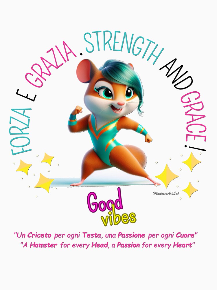 "Strength and Grace" with Sporty Hamster - Elegance and Determination by MadnessArtLab