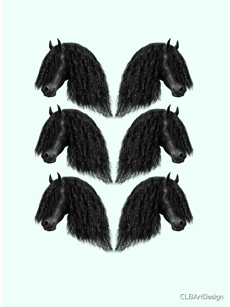Friesian horse repeater by CLBArtDesign