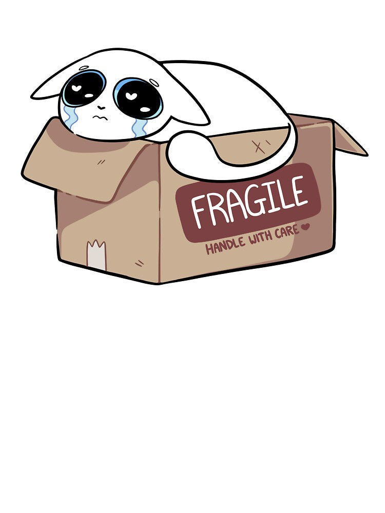 Fragile Handle with Care! (white cat) by sarakayy