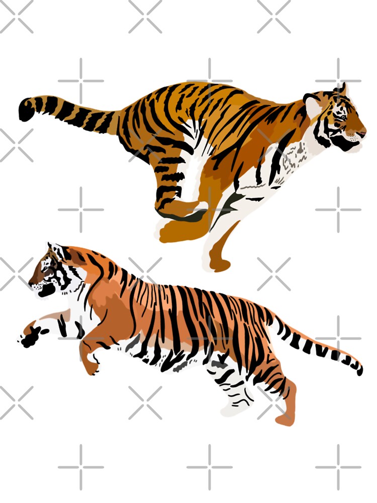 B is for Bengal Tiger,Bengal Tiger Artwork – Big Cat Illustration and Wildlife Design by PrettylittlepastelUk