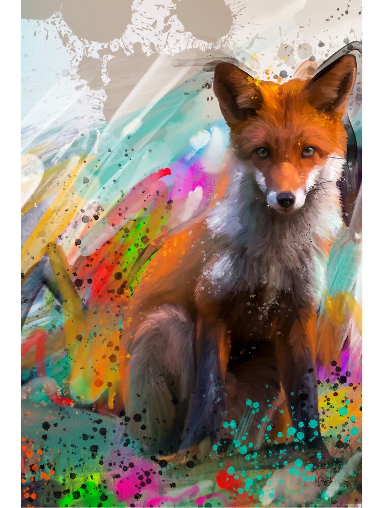 Fredddy The Fox Street Art Painting by Exclusively Motorsport