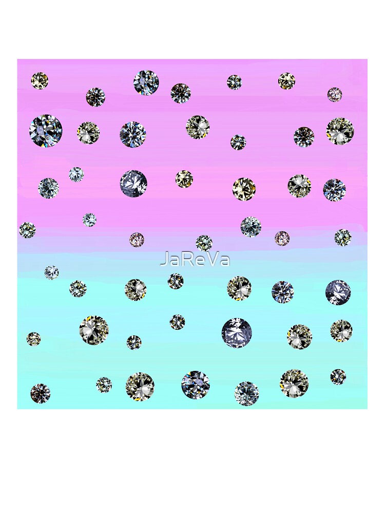 Printed image of Diamond pattern on pink azure gradient background by JaReVa