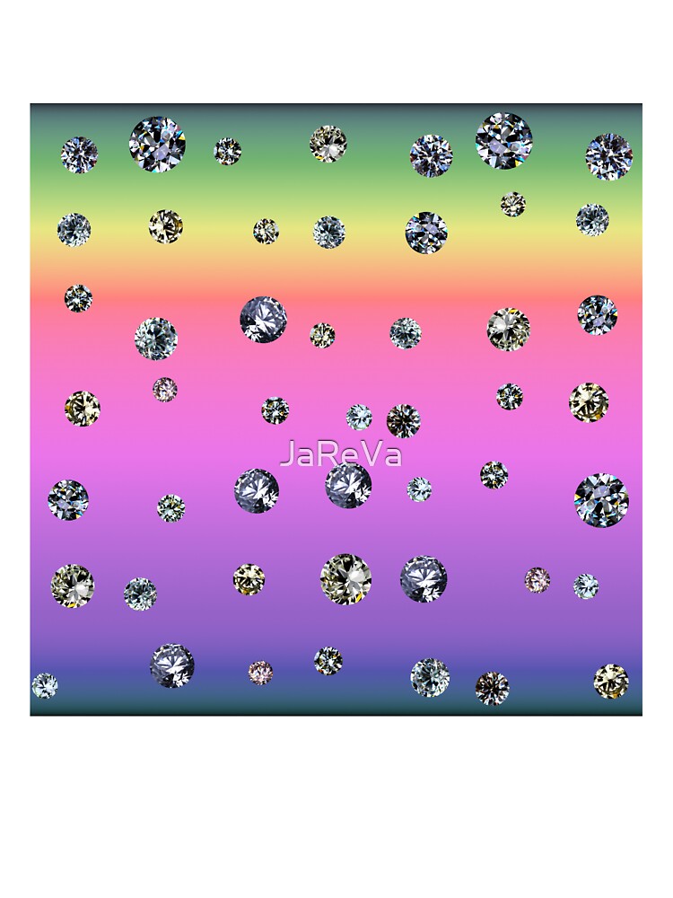 Printed image of Diamond pattern on rainbow gradient by JaReVa