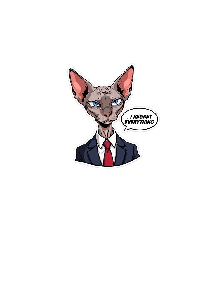 Regret everything sphynx mood by Line & Prime Paws