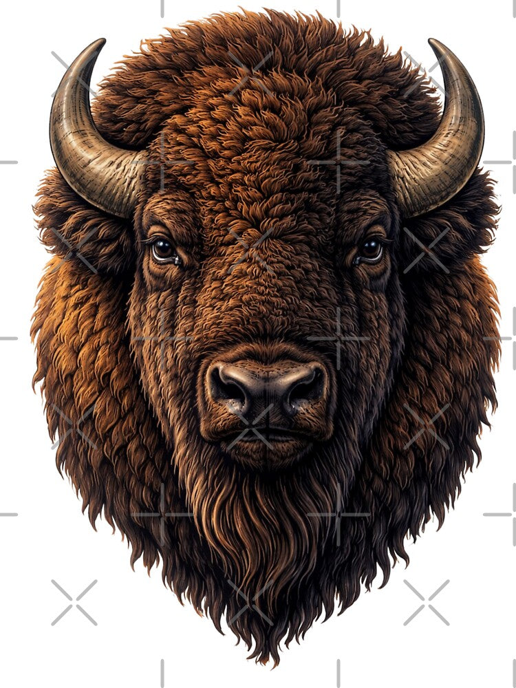 American Bison by Myra365Art