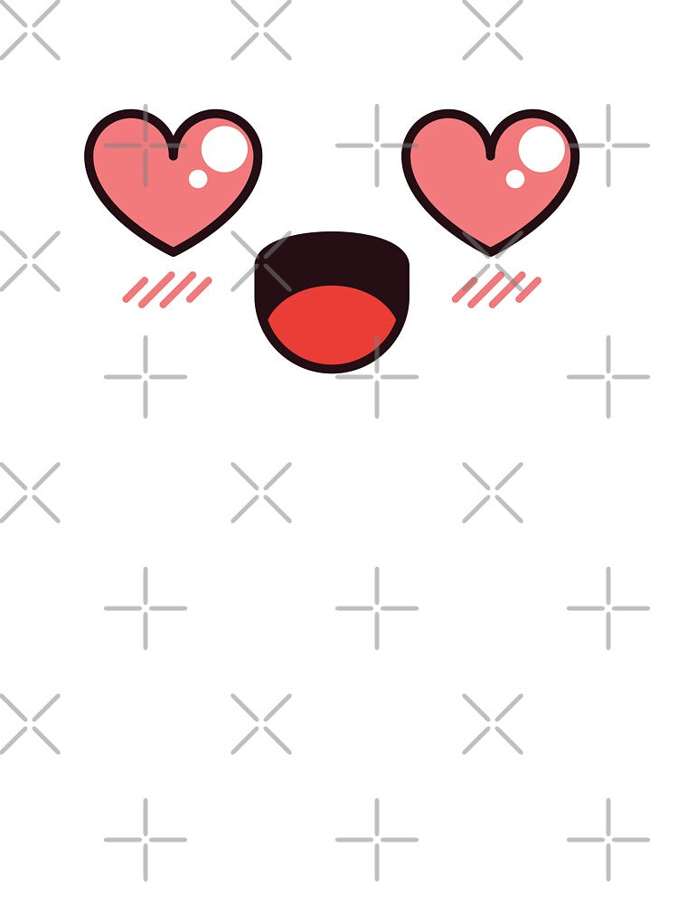 Kawaii Love Eyes Face by theredfoxs