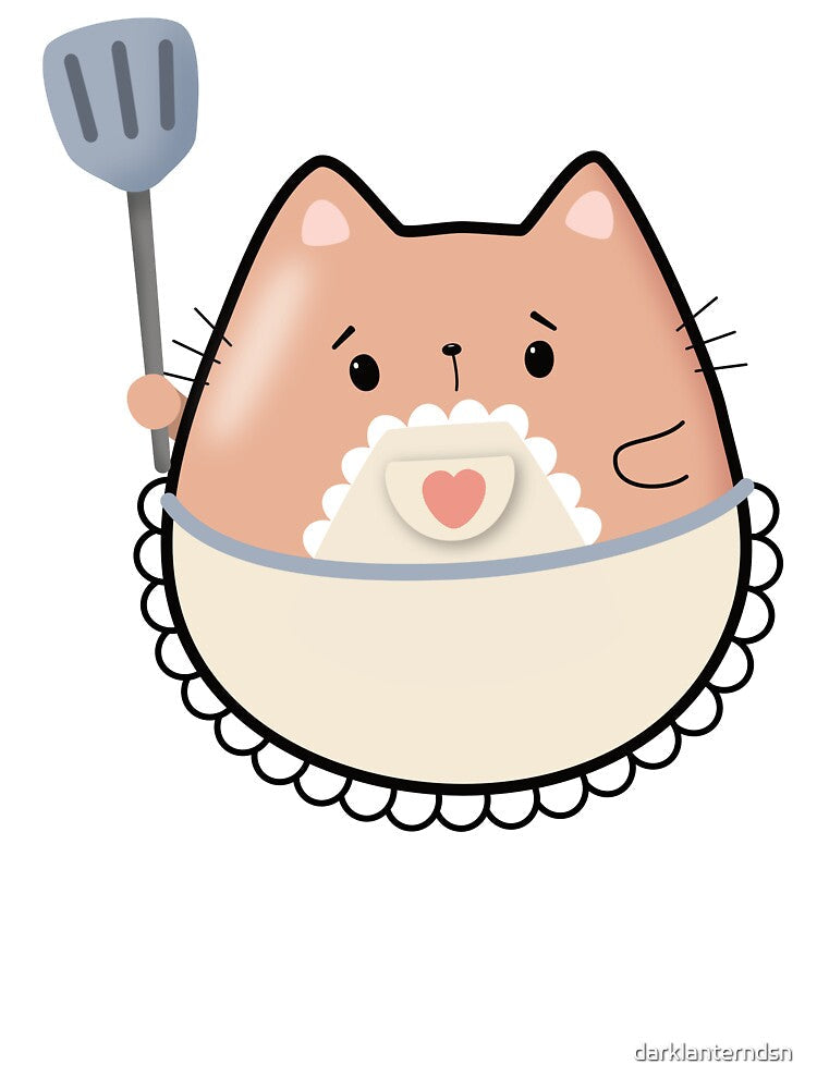 Kawaii Homemaker Cat by darklanterndsn