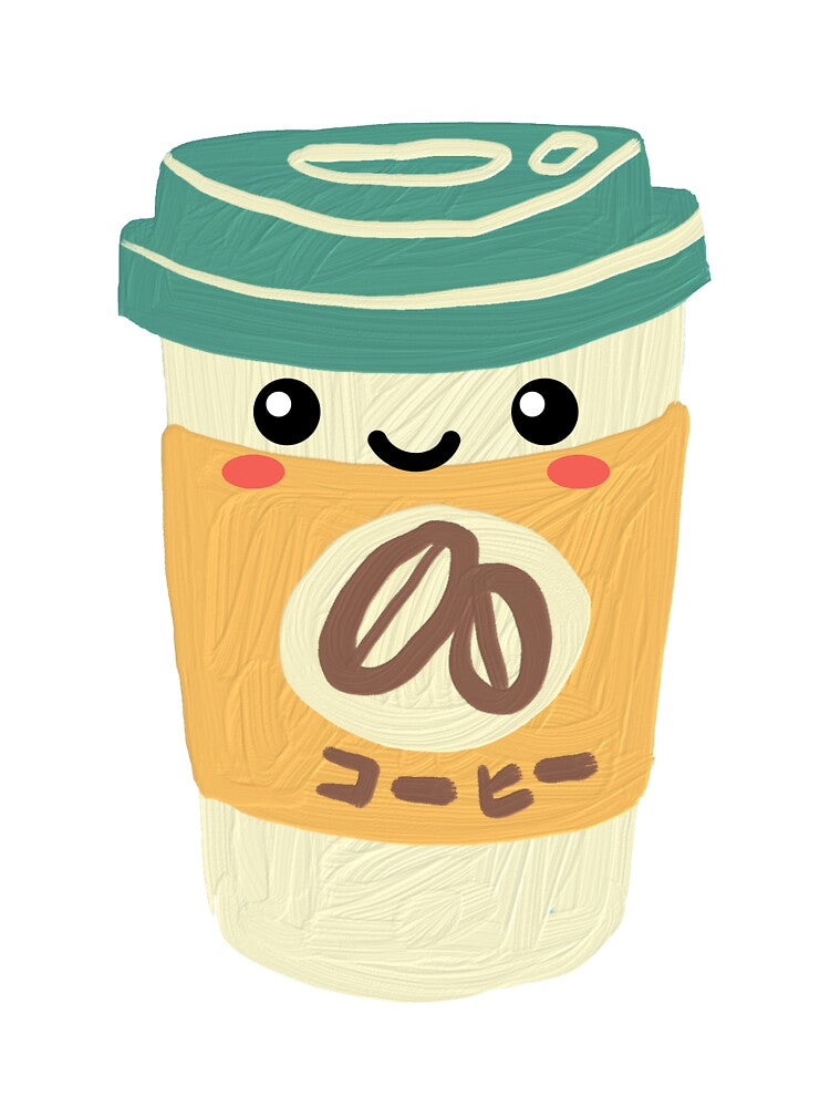 Kawaii Coffee Cup Sticker by Uryummypie