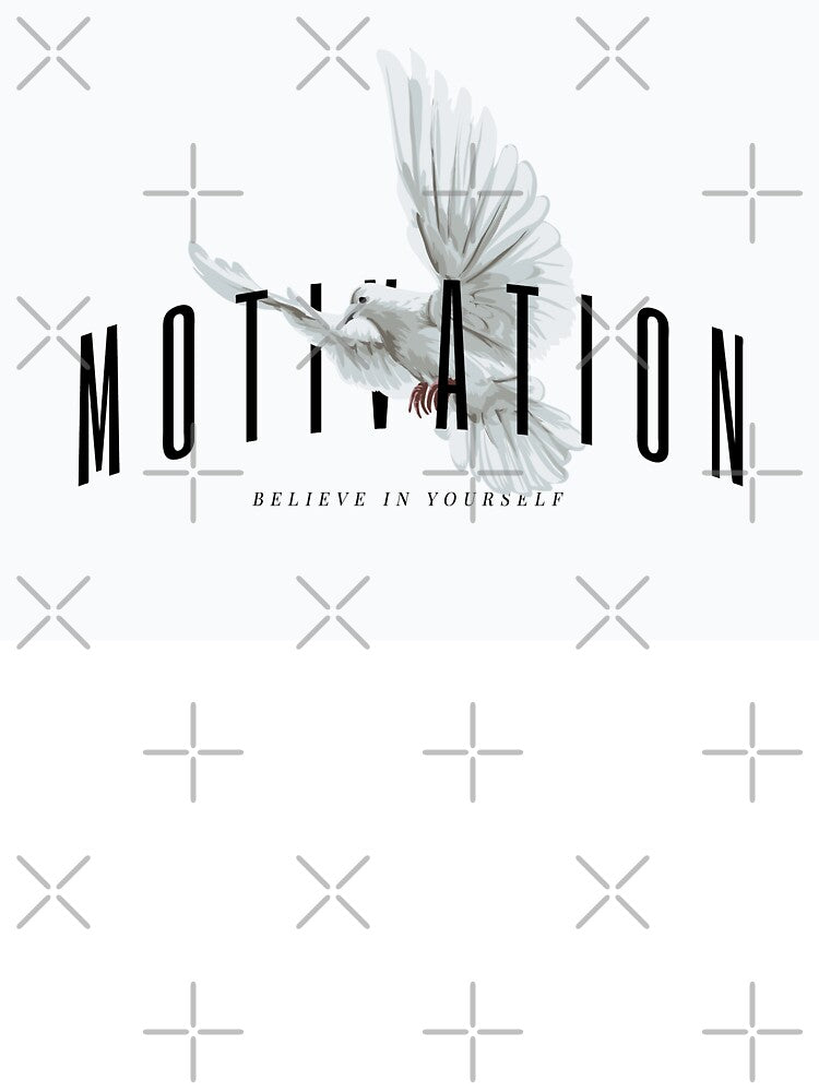 Motivation Slogan with White Pigeon Illustration by Peekonet