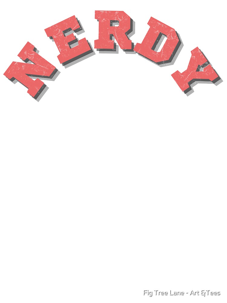 Nerdy – Bold Vintage Retro Sticker & T-Shirt by Fig Tree Lane - Art &Tees