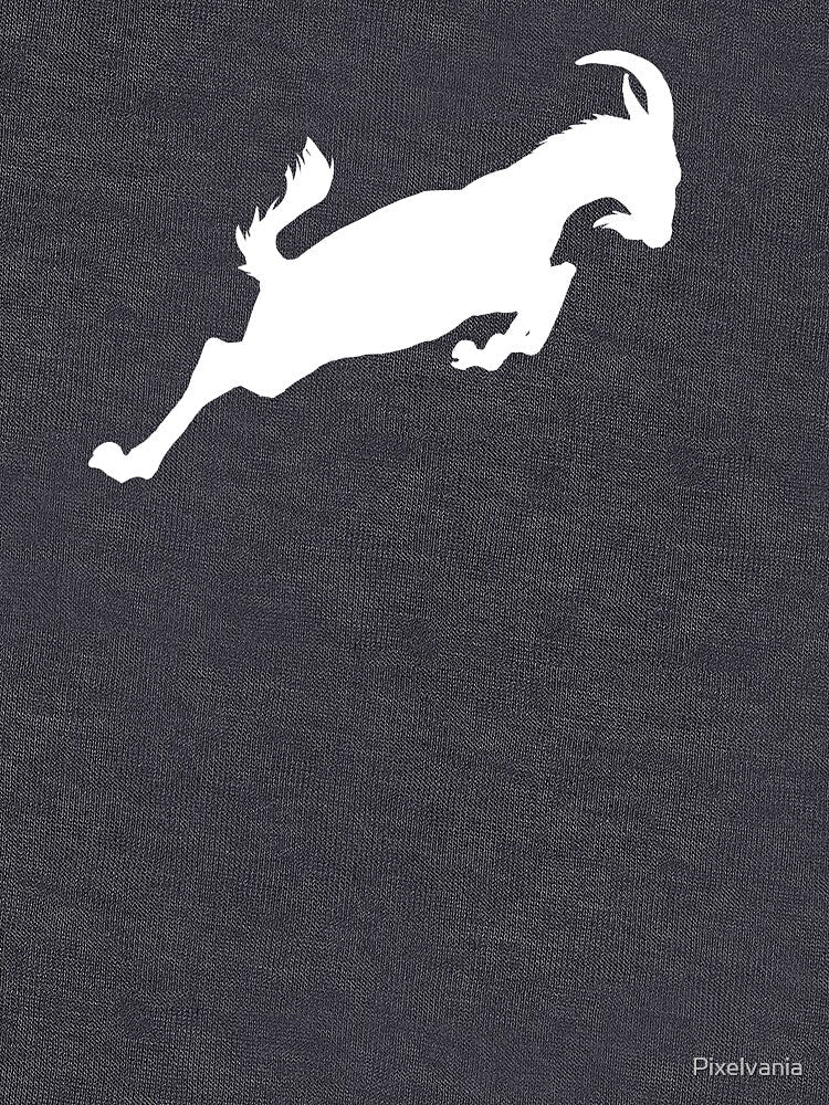 Leaping Goat Silhouette by Pixelvania