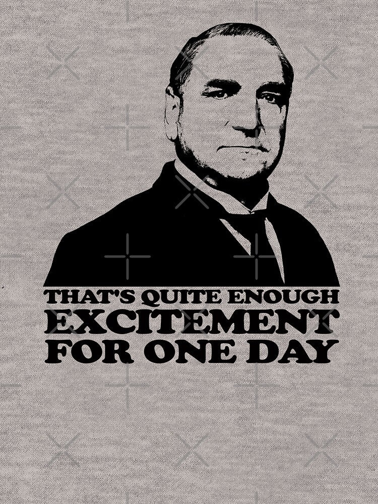 Downton Abbey Carson Excitement Tshirt by theshirtnerd