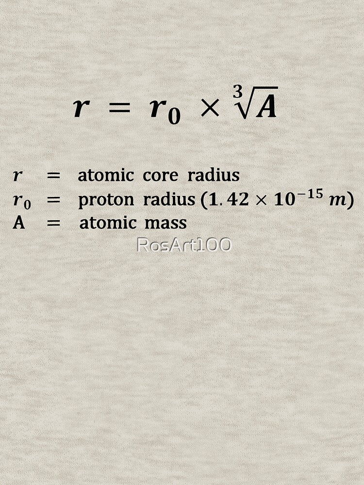 Formula, atomic core radius by RosArt100