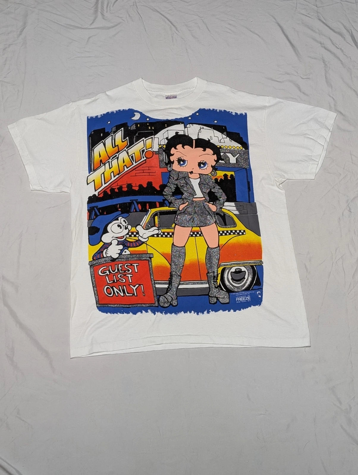 Vintage Betty Boop 1994 AOP MODERN T-Shirt Freeze Tag Size XL Single Stitch