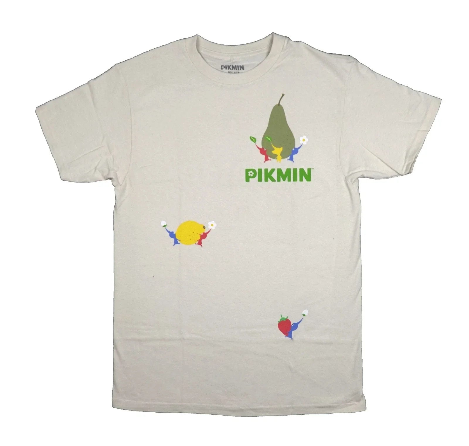 Pikmin New Adult T-Shirt - Fruit Carrying Pikmins Front & Back