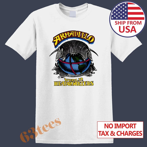 Armadillo World Headquarters 1970 Men's White Size S to 5XL