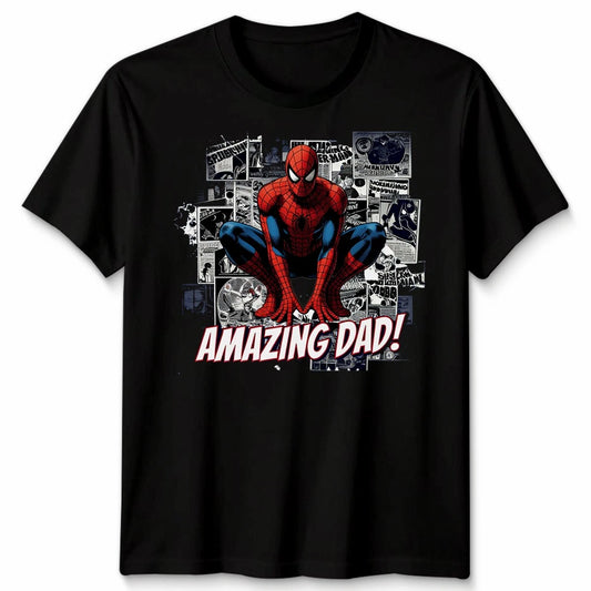 Amazing Dad Fathers Day Gift Mens Cotton T-Shirt Graphic Tee