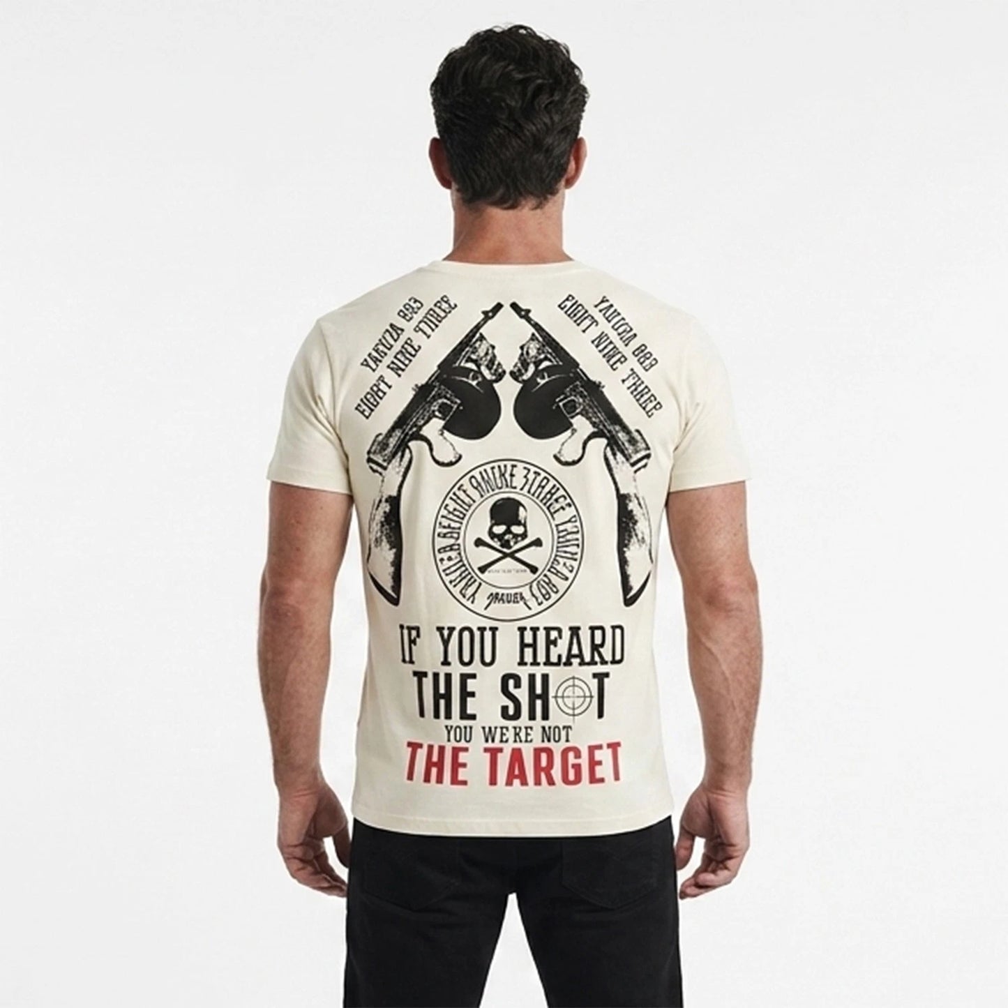 New Yakuza Men's Shot Regular T-Shirt - Bone White