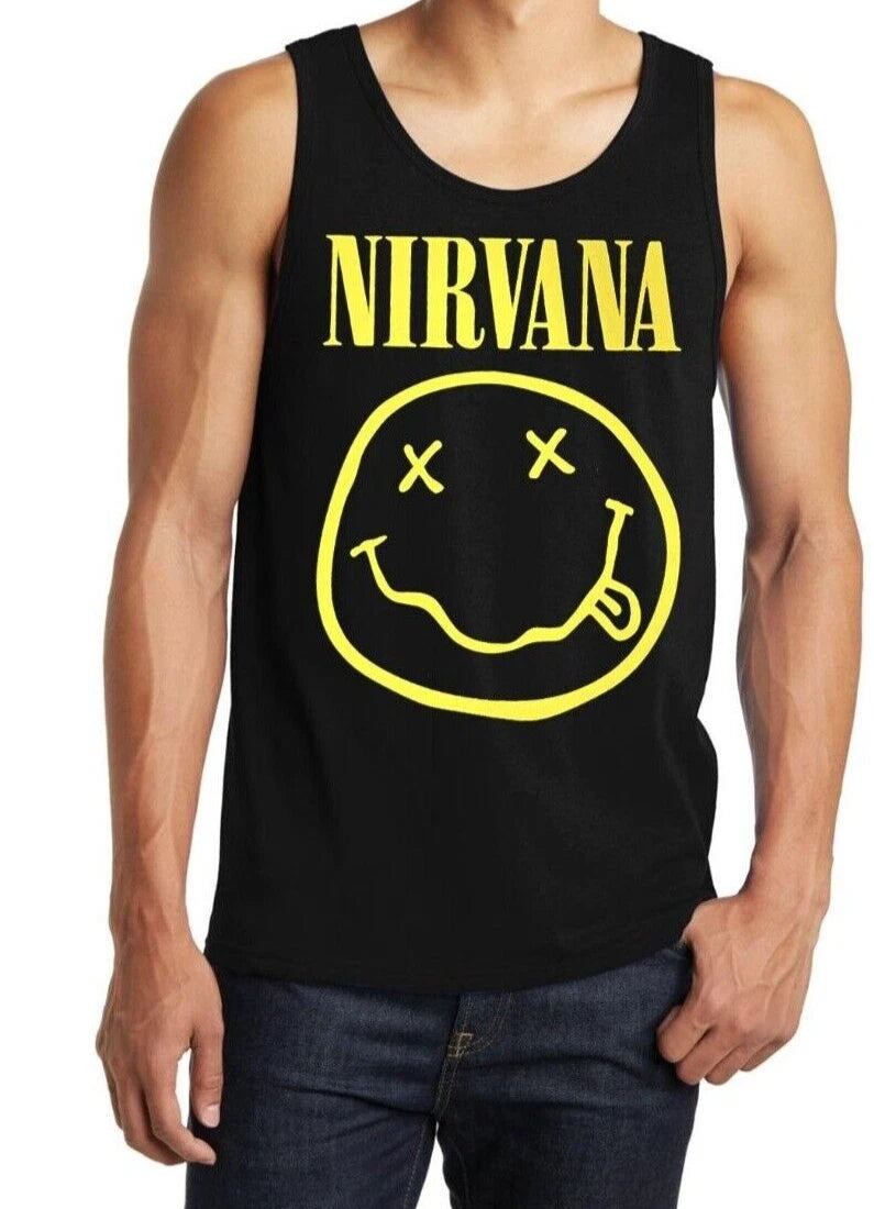 Nirvana Smile Rock Band Tank Top Men's Sizes (Multiple Variations)