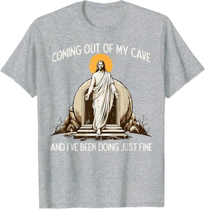 Easter Coming Out My Cave Jesus Resurrection Men Women Kids T-Shirt