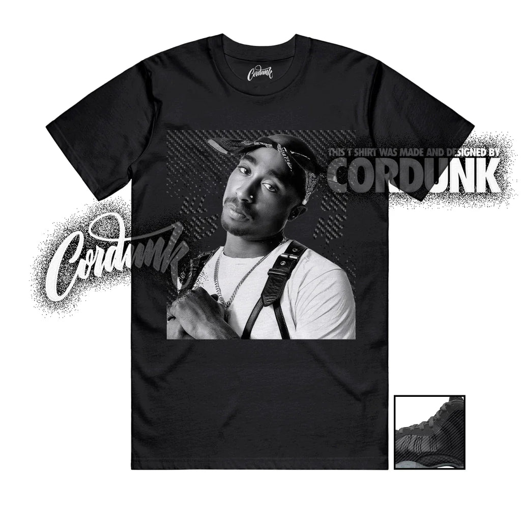 Foamposite Carbon Fiber Black Dark Smoke Grey T Shirt Match TP