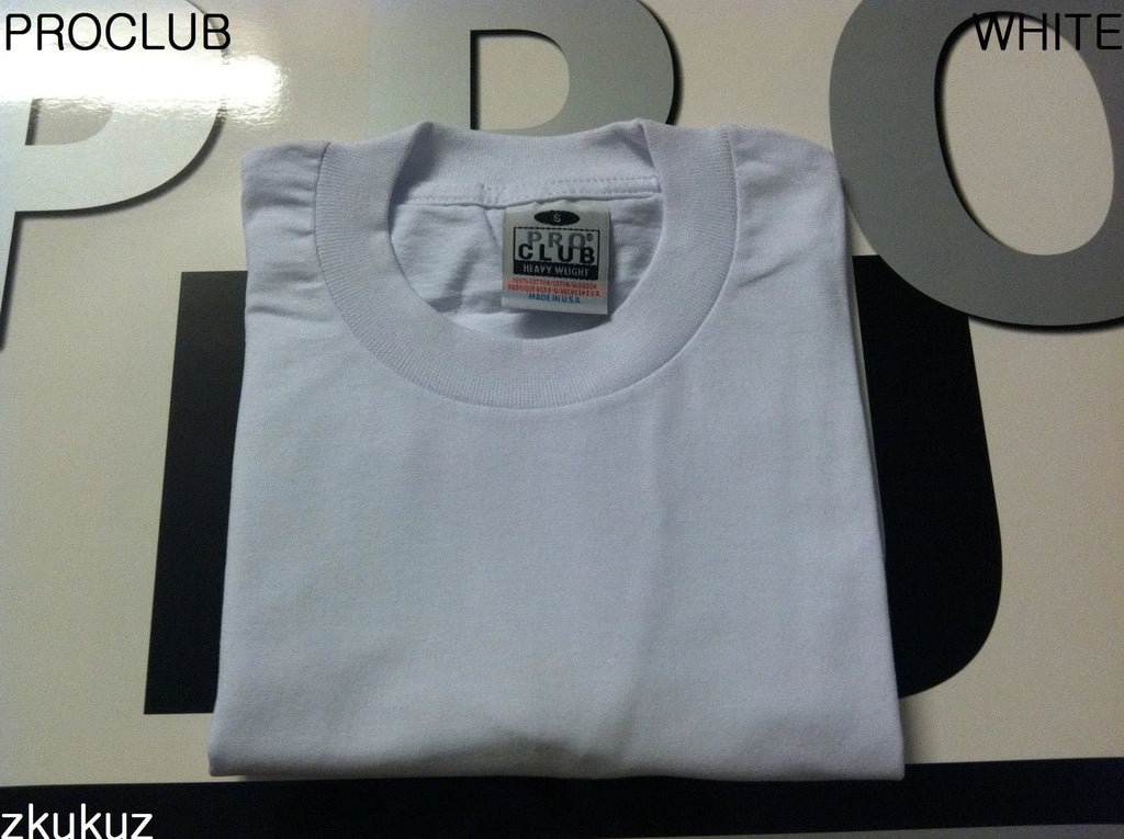 12 NEW PROCLUB HEAVY WEIGHT T-SHIRT WHITE PLAIN PRO CLUB BLANK 4XLT TALL 12PC