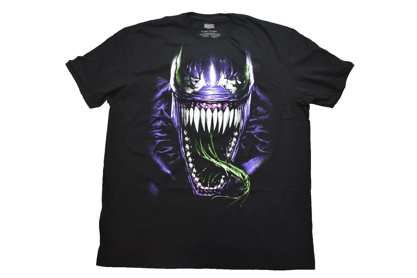 Marvel Venom Big Face Mens Comic Superhero Black Shirt New 3XL