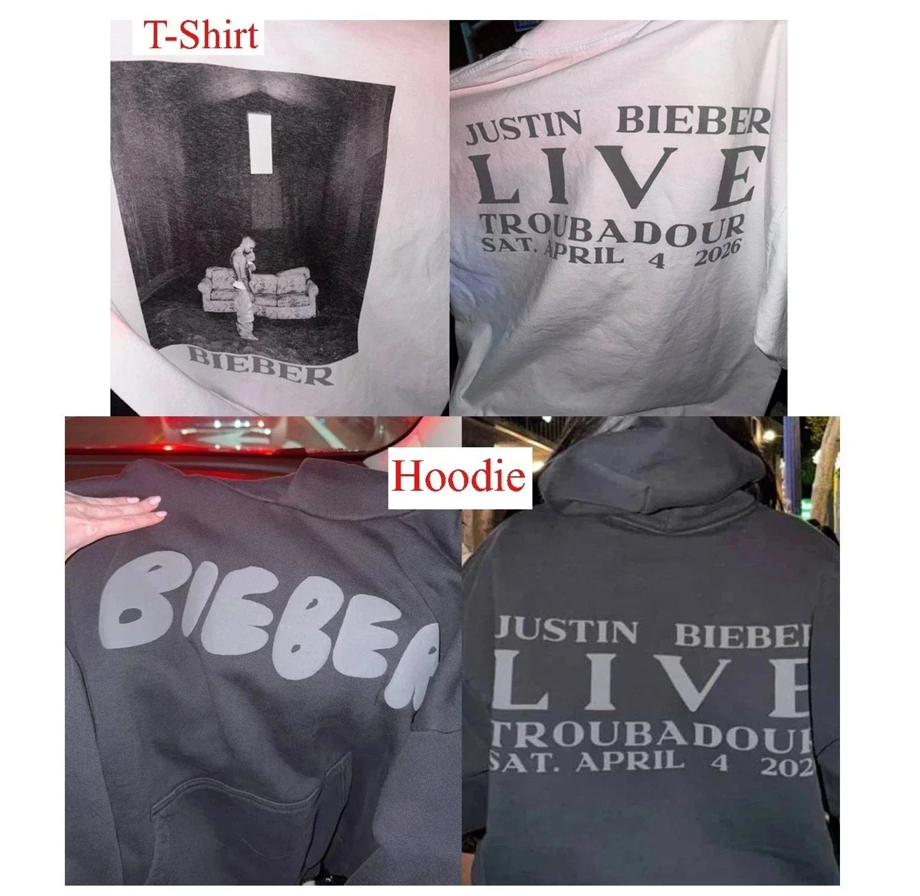Justin Bieber Private Show at Troubadour April 4th T-Shirt or Hoodie Reprint