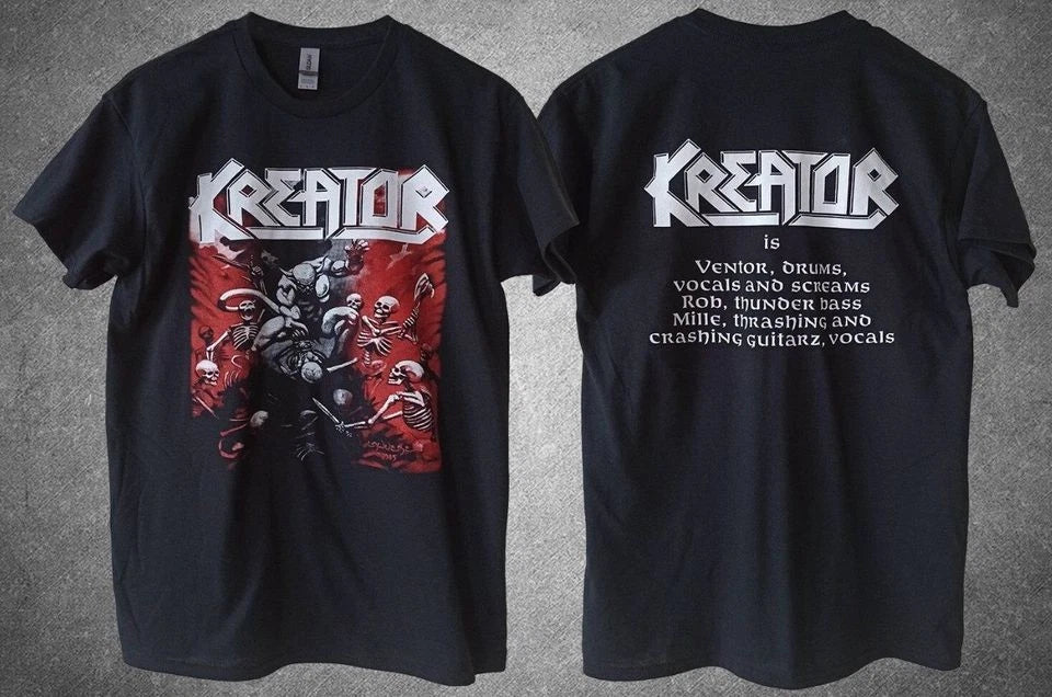 Kreator Pleasure To Kill Black Shirt, Kreator T Shirt, Pleasure To Kill Back Tee