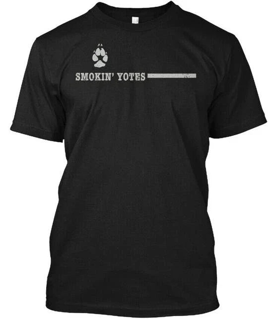 Coyote Hunting Smokin Yotes American Fla - T-shirt Made In The USA Size S To 5XL