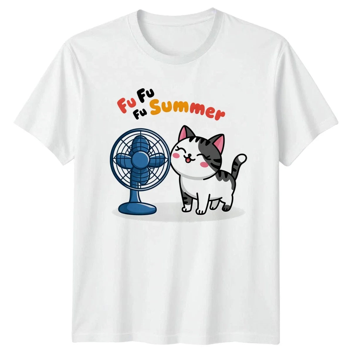 Fu Fu Fu Summer T-Shirt Kawaii Cat Summer Gift For Him And Her