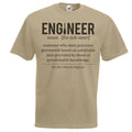 Mens Engineer Defined Profession Funny Student Occupation Unisex Khaki T-Shirt