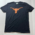 UT Texas Longhorns BLACK T-Shirt L Cotton Tagless 1-Side Clean Simple