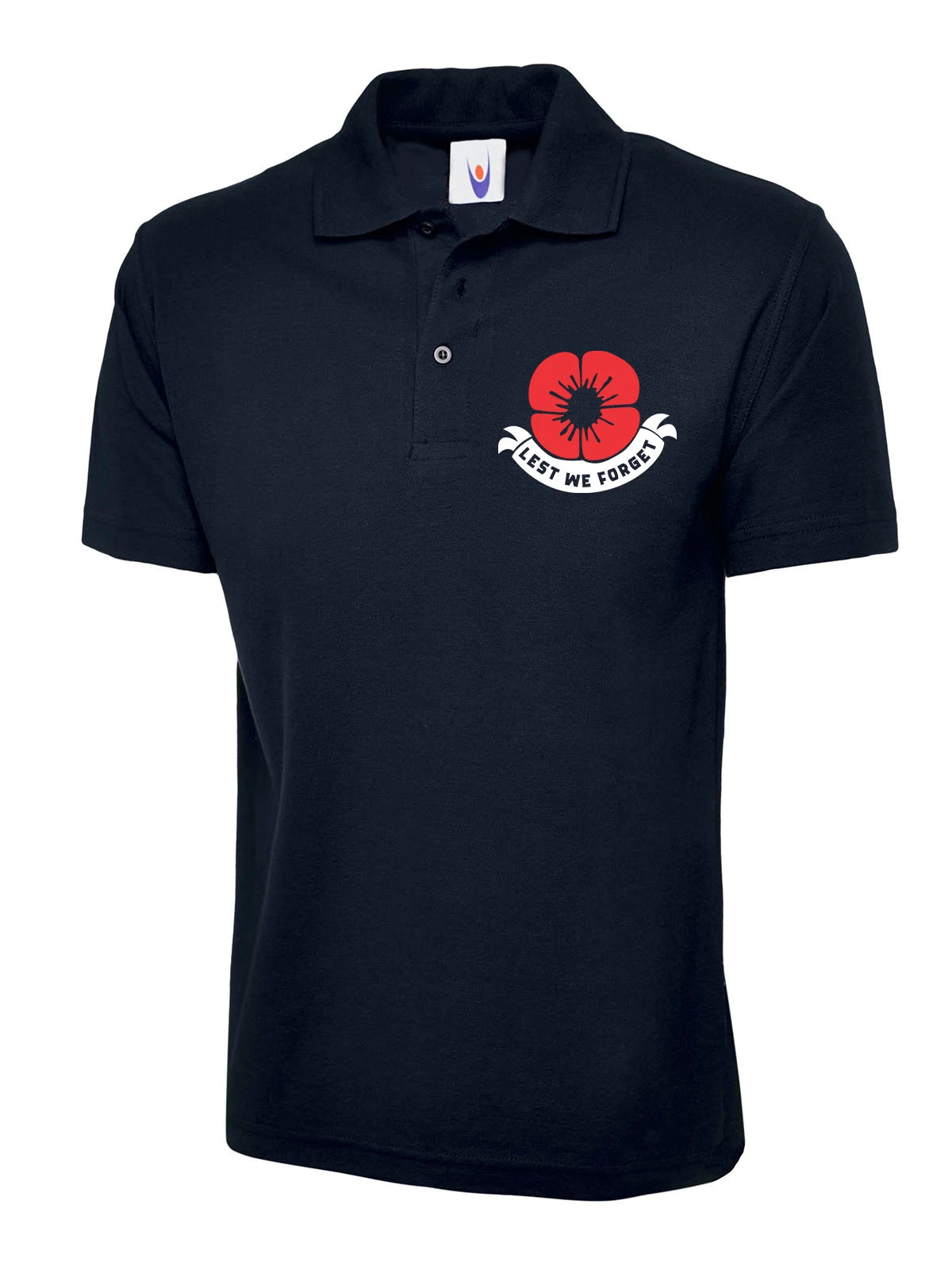 Lest We Forget Polo Shirt Remembrance Day Soldier Military Poppy Flower UK Gifts