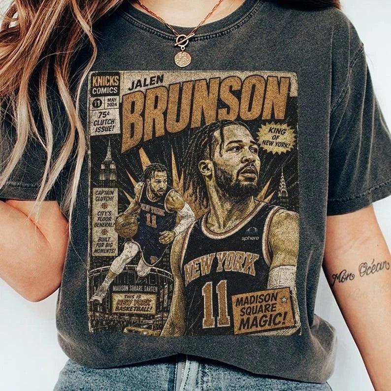 Jalen Brunson Comic Retro Style Shirt