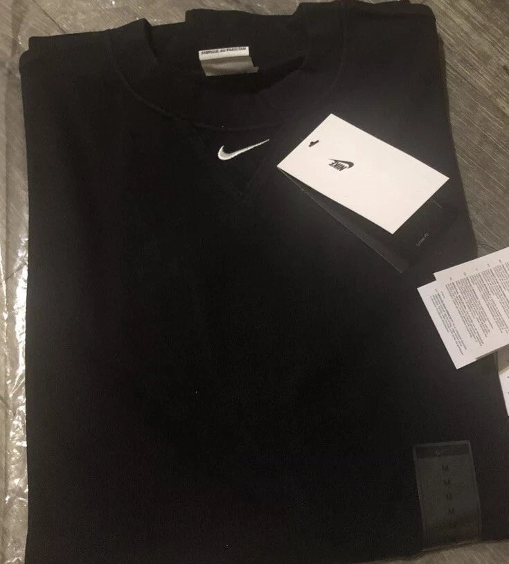 Nike MEN'S Black 100% Cotton Short Sleeve Pull Over SHIRT Size Small S New