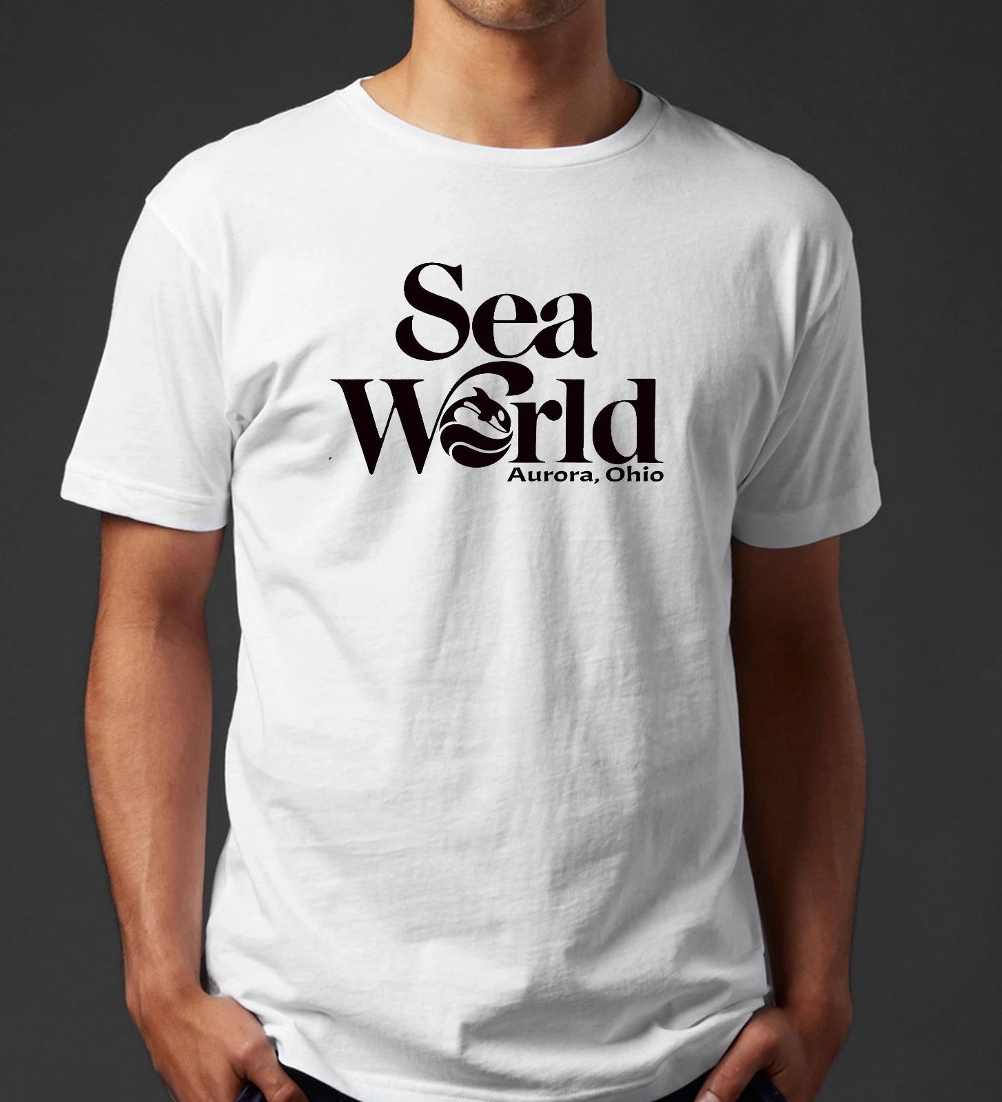 Classic Sea World-Ohio Theme Park Orca Killer Whale Vintage Tee