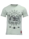 Von Dutch Men's T-Shirt Light Green Vintage LA Motorcycle Crew Neck Large NWT
