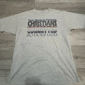 Vintage 1990s Christian Quote Jesus Hanes Heavyweight Men's Size L
