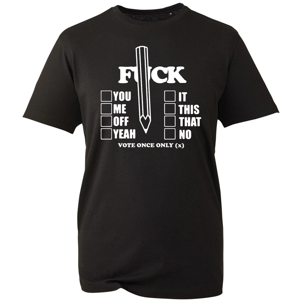 Funny Sarcastic Black T Shirt Mens Novelty Graphic Tee Joke Gift Rude Slogan Tee